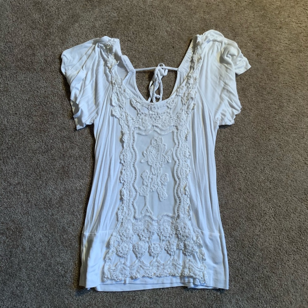 Lace short sleeve top (D164)